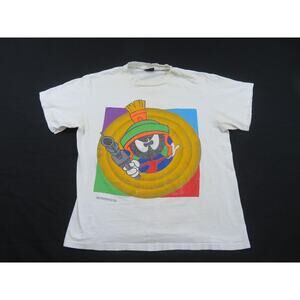 Marvin The Martian T-Shirt, Looney Tunes, Sz XL White 1990s